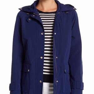 Kate Spade New York New Navy Blue Hooded Coat